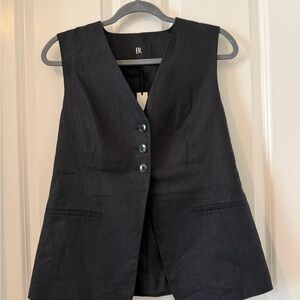 Banana Republic Sleeveless Linen Buttoned Vest NWT